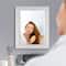 Head West 29" Chrome & White Tile Textured Framed Vanity Mirror